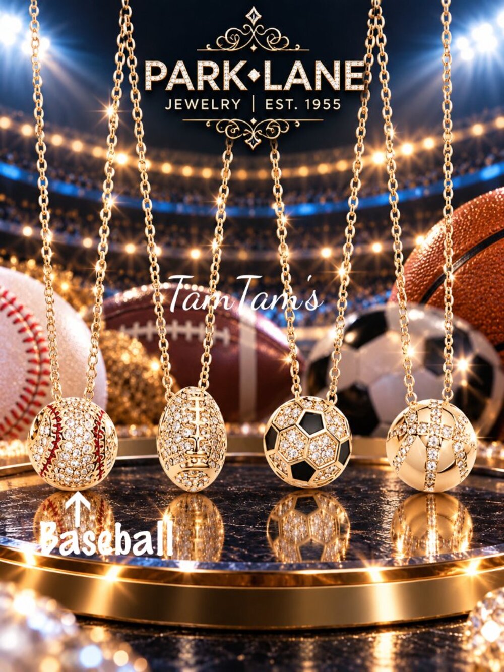 Park Lane Sports Baseball Necklace Only